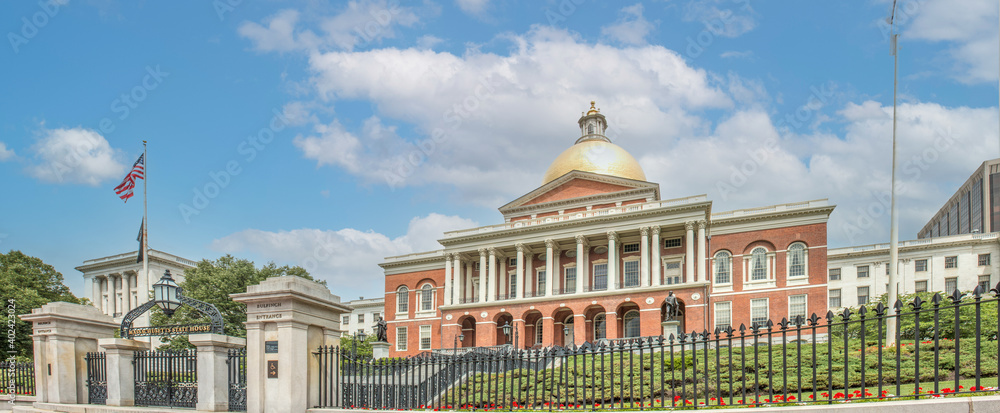 The Massachusetts State House on the Freedom Trail Boston Massachusetts USA