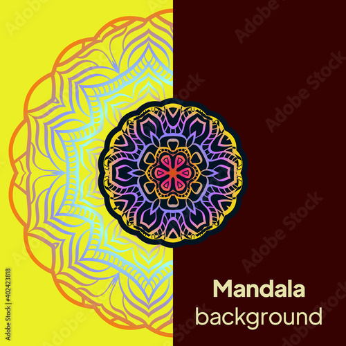 Relax Cards With Mandala Formed Flowers, Boho Style, Illustration. For Wedding, Bridal, Valentine's Day, Greeting Card Invitation. Vector