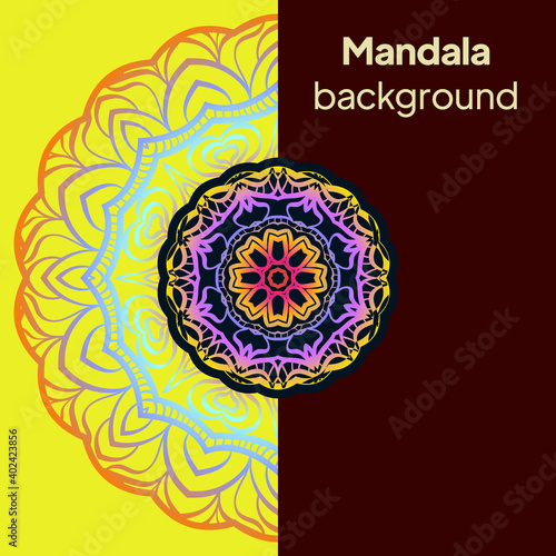 Indian floral mandala pattern. Vector . Can be used for textile, greeting card, coloring book, phone case print