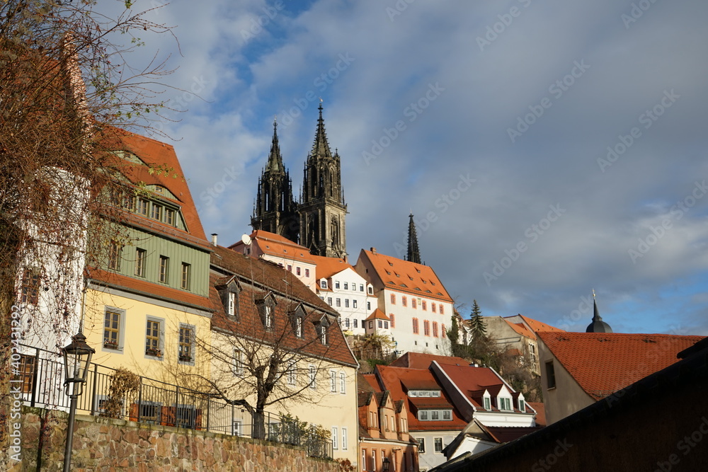 Blick zum Dom in Meissen