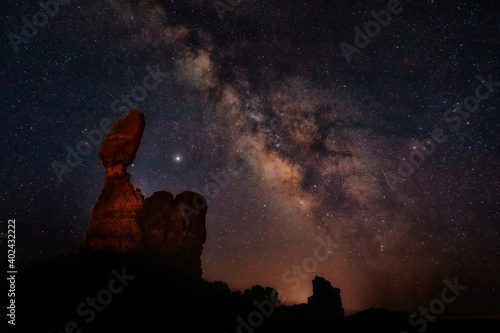 The Milky Way Over Balanced Rock, Arches National Park