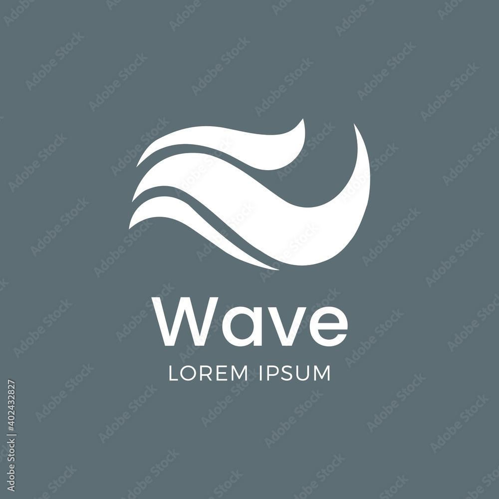 Obraz premium Wave vector symbol. Business icon. Eps10 vector illustration.