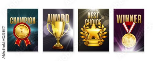 Awards Vertical Posters Set