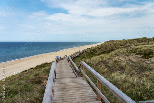 Sylt - View from Grass Dunes towards abandoned Wenningstedt Beach