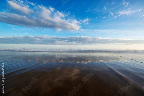 Clouds reflected on Beach