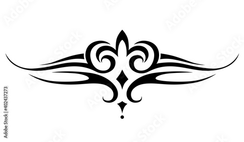 Tribal tattoo. Vector frame border pattern ornament decor.	
