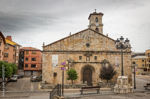 Church of Saint Leonardo Abbot in San Leonardo de Yague town, province of Soria, Castile and Leon, Spain photo