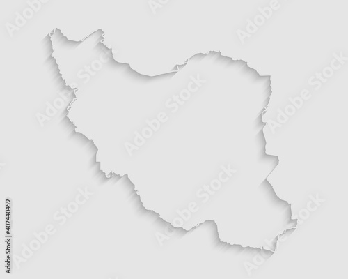 Creative map Iran made shadow  country template