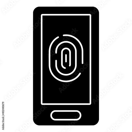 Smartphone Handy Mobiltelefon Fingerabdruck Code