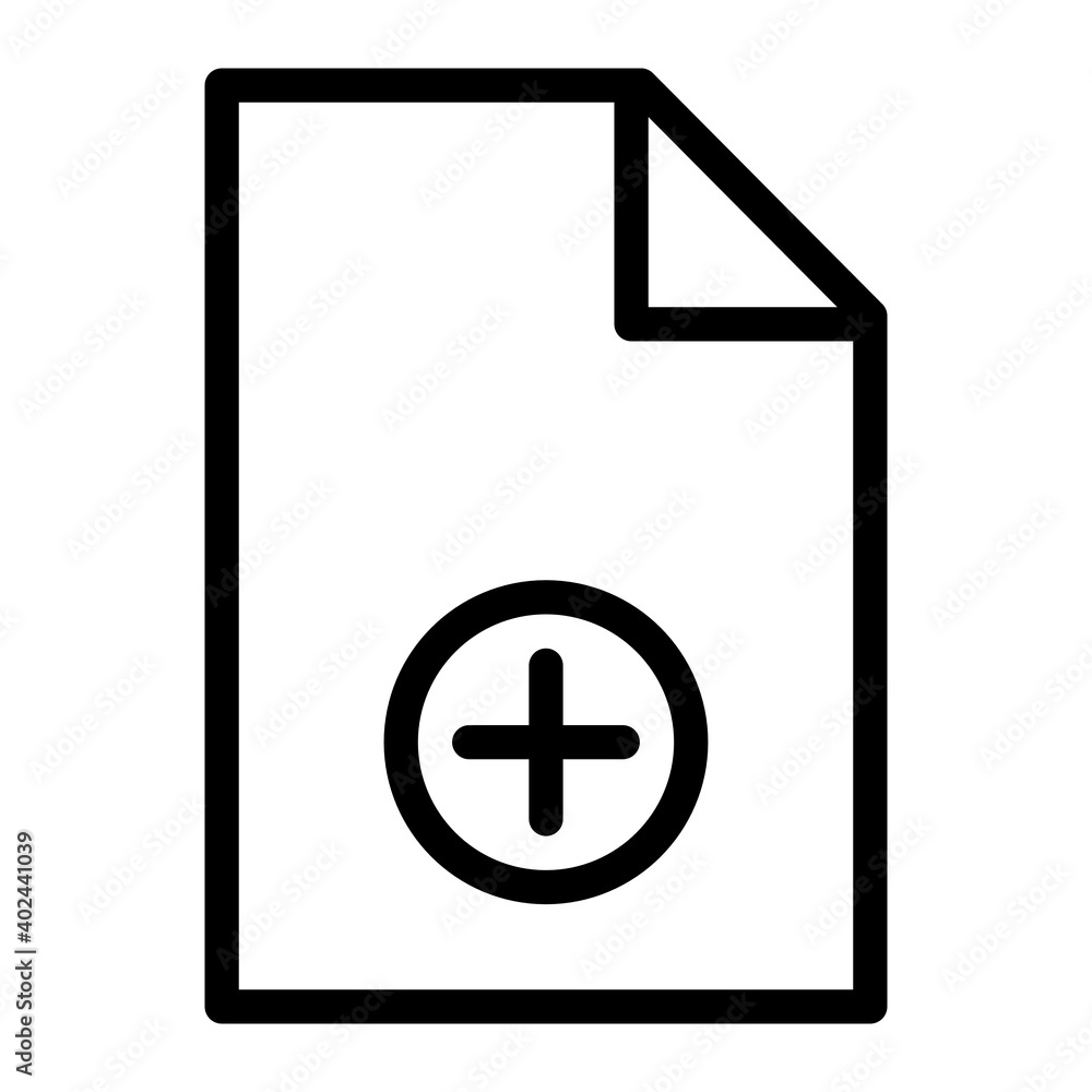 New blank document simple line icon New blank document simple line icon