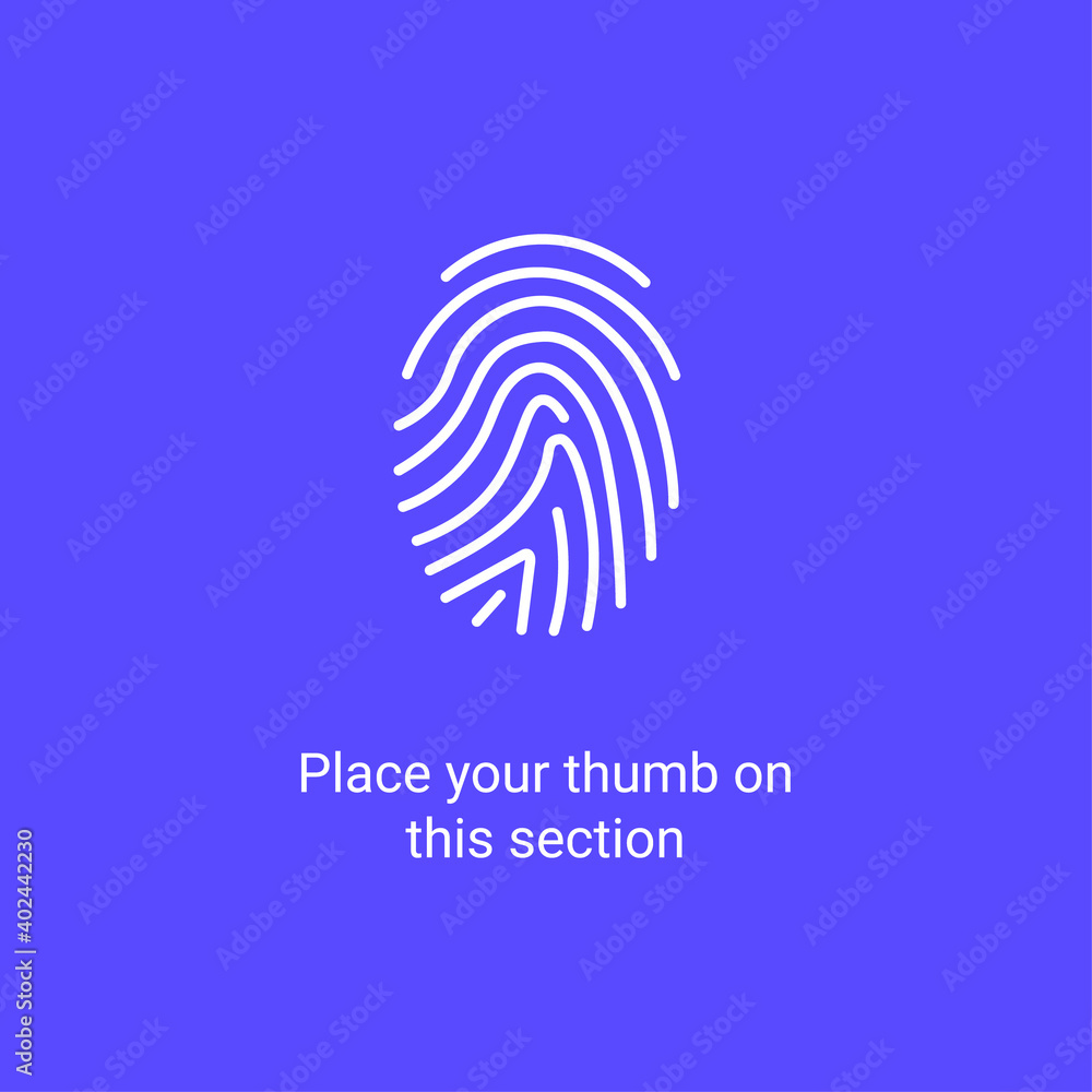 Fingerprint scan app biometric logo icon. Finger ID mobile abstract unique vector touch Fingerprint scan app biometric logo icon. Finger ID mobile abstract unique vector touch