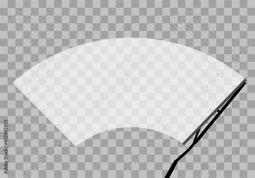 Car wiper windshield winter clean front window background. Vector windscreen clean glass vector