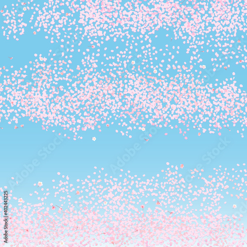 桜の花弁が水面に浮かぶ 華やかな花筏の背景ベクターイラスト