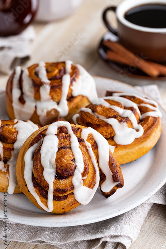 Fotografie Cinnamon Rolls on a Plate