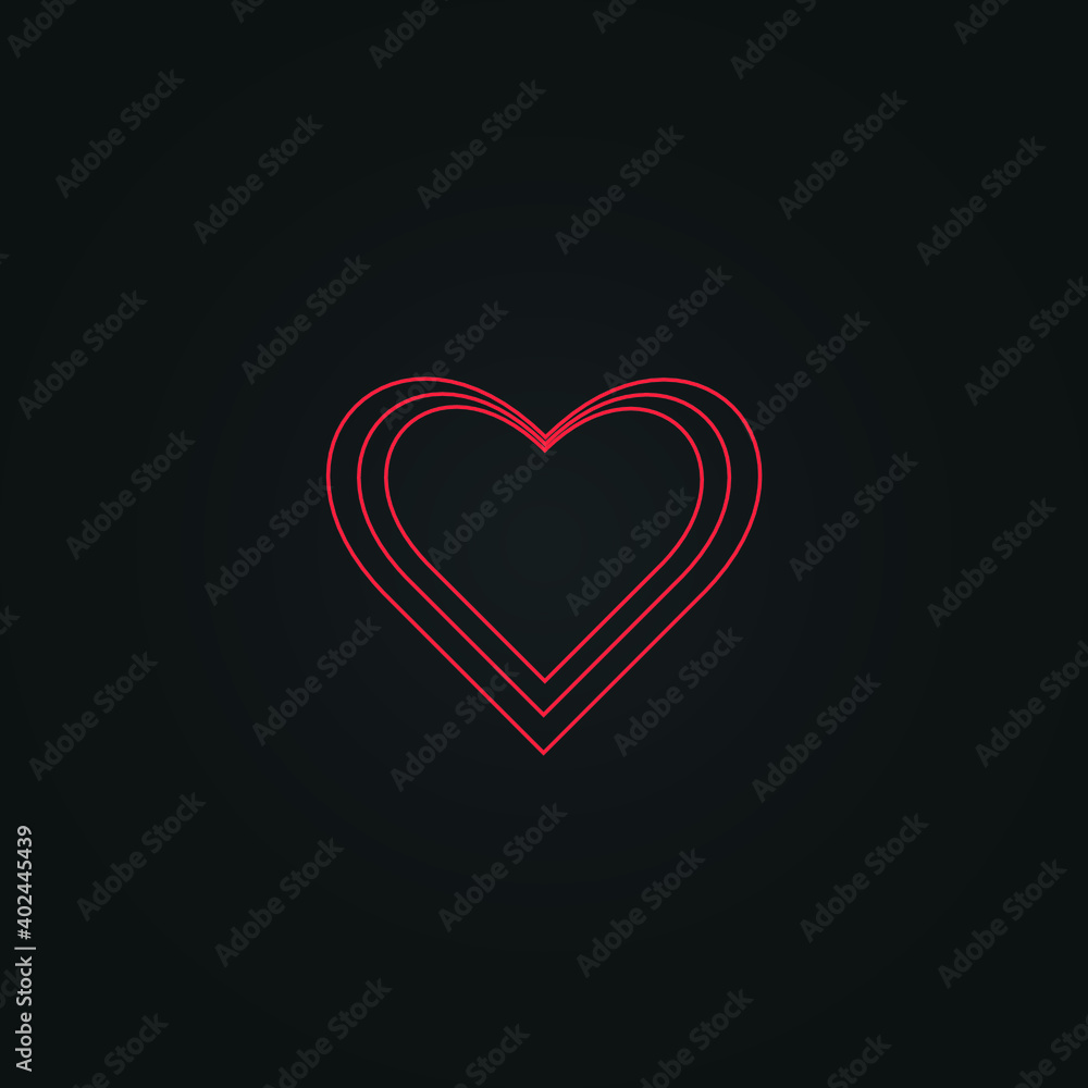 a group of red hearts on the red background