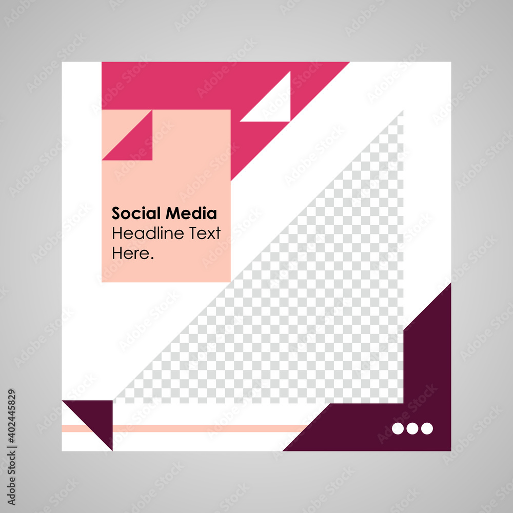 Fototapeta premium Social Media Post Template. Social Media Banner. Editable Modern Template. Discount Promo Template.