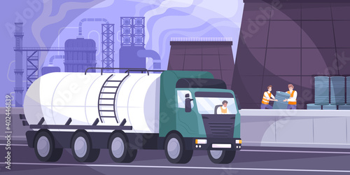Oil Industry Background Illustration