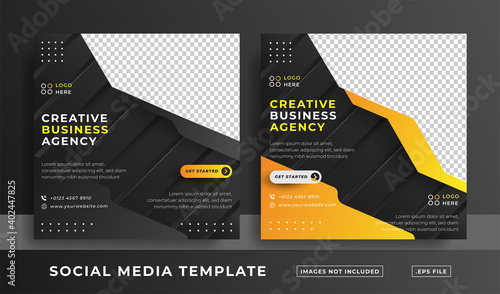 creative business agency social media template