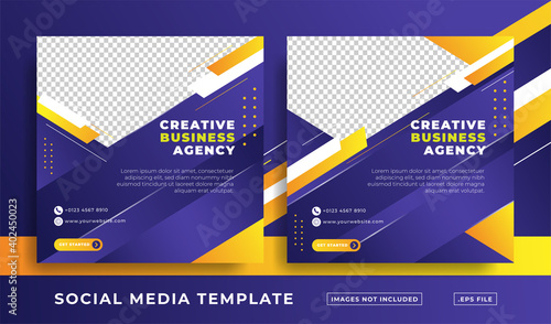 creative business agency social media template