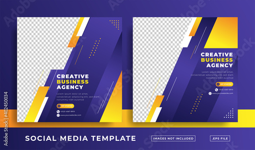 creative business agency social media template