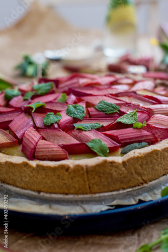 Obraz na płótnie Tarta rabarbarowa