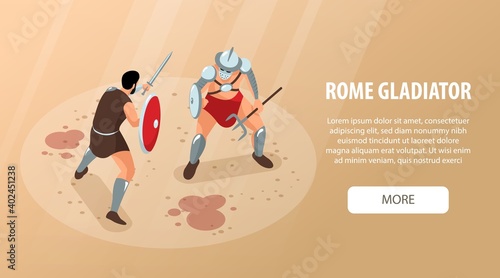 Rome Gladiator Horizontal Banner