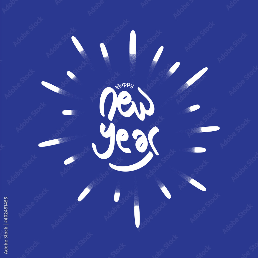 Happy New Year text design for greeting card, calendar or any design. 2021 happy new year design template. Happy New Year text design for greeting card, calendar or any design. 2021 happy new year design template.