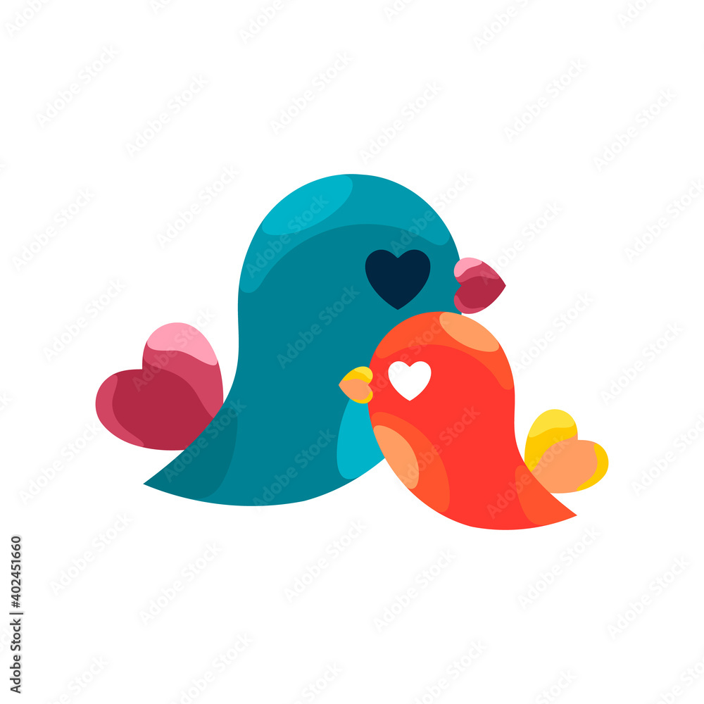 Bird love. Cute birds lovers, romance couple, Bird love. Cute birds lovers, romance couple,