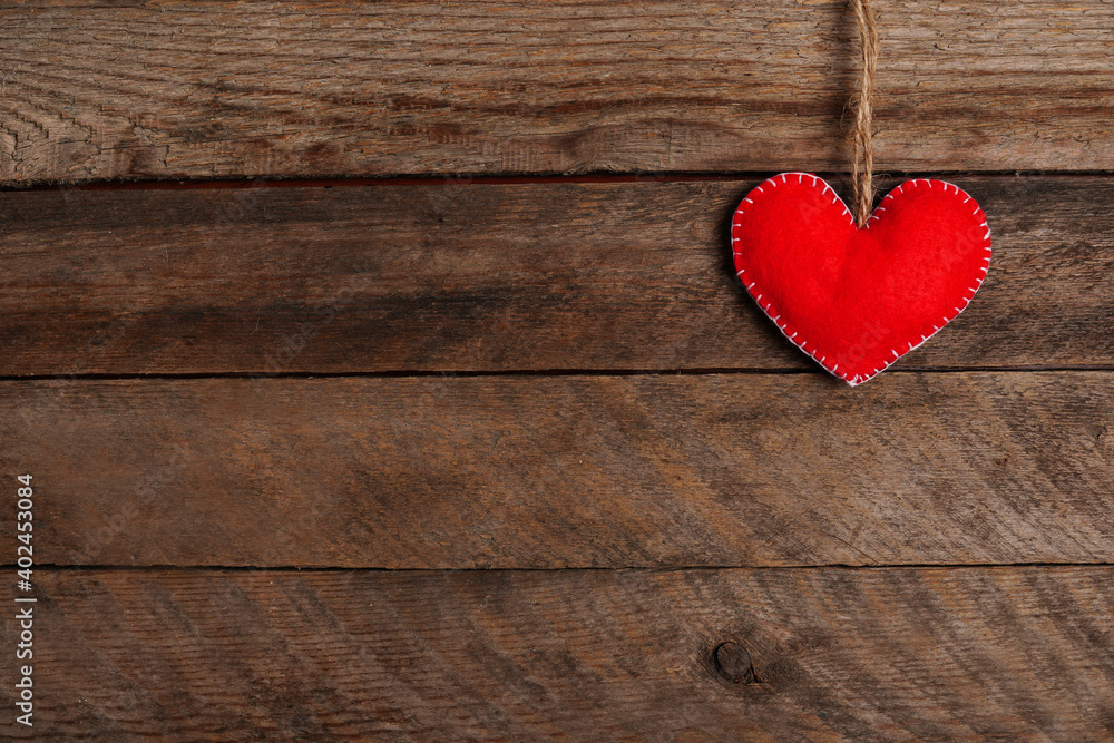 Valentines Day background with red heart. wooden table with copy space. greeting card Valentines Day background with red heart. wooden table with copy space. greeting card