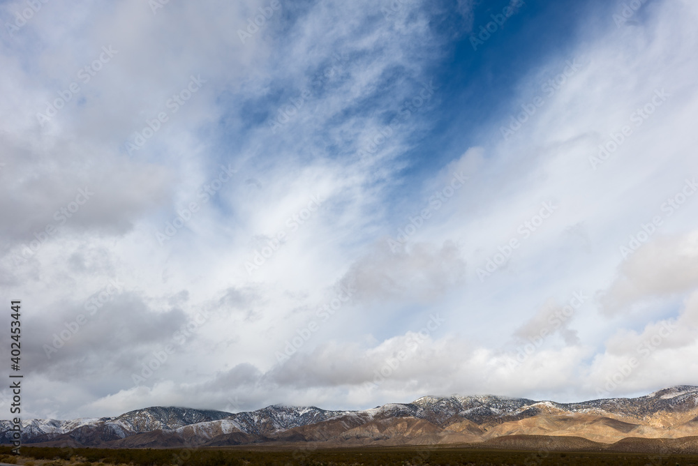 clouds in the mountains