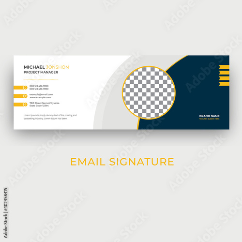 Business e-mail signature template design with tow color variant