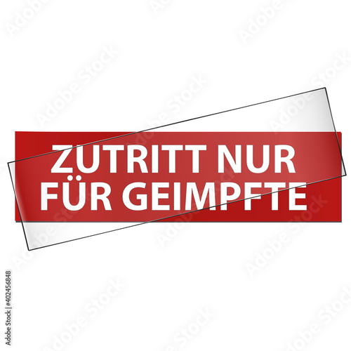 Glasetikett Zutritt 1