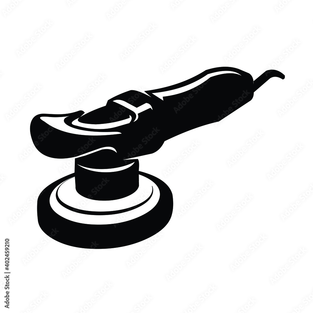 Auto Detailing Vector. Detailing Machine for Car Polisher Car Care