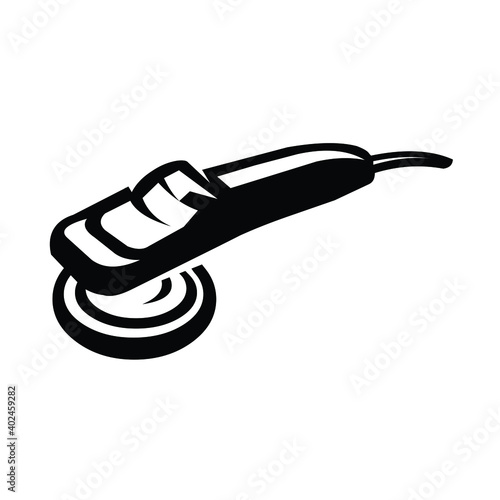 Auto Detailing Machine Vector. Detailer Polisher Machine Vector Image Isolated