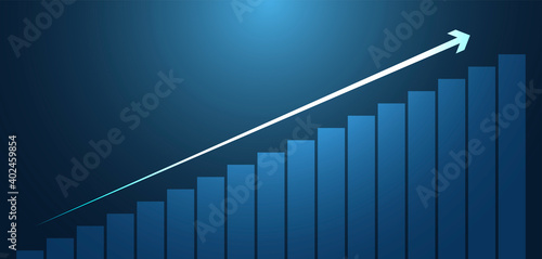 freccia, grafico economia, istogrammi, statistiche	