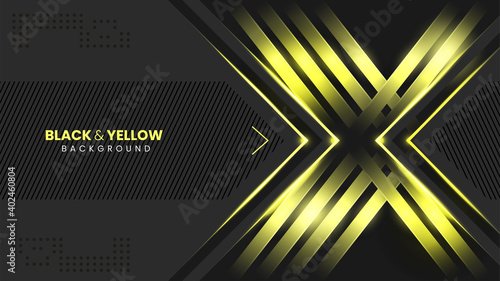 Black and Yellow Abstract Background