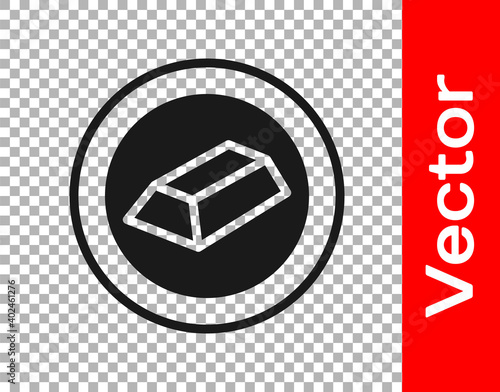 Black Gold bars icon isolated on transparent background. Banking business concept. Vector.