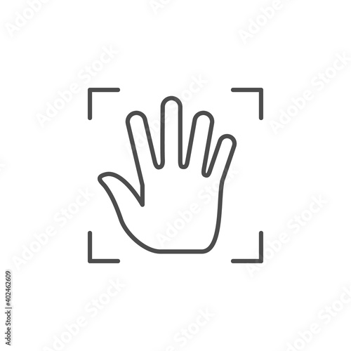 Touch id line outline icon
