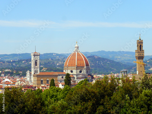 Stadtpanorama von Florenz mit der berühmten Kathedrale "Santa Maria del Fiore"