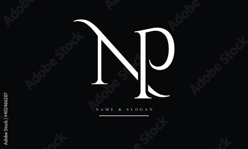 NP, PN, N, P abstract letters logo monogram