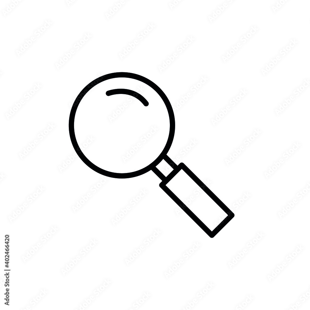 Magnifying glass vector icons. Search, zoom icons. Magnifying glass vector icons. Search, zoom icons.