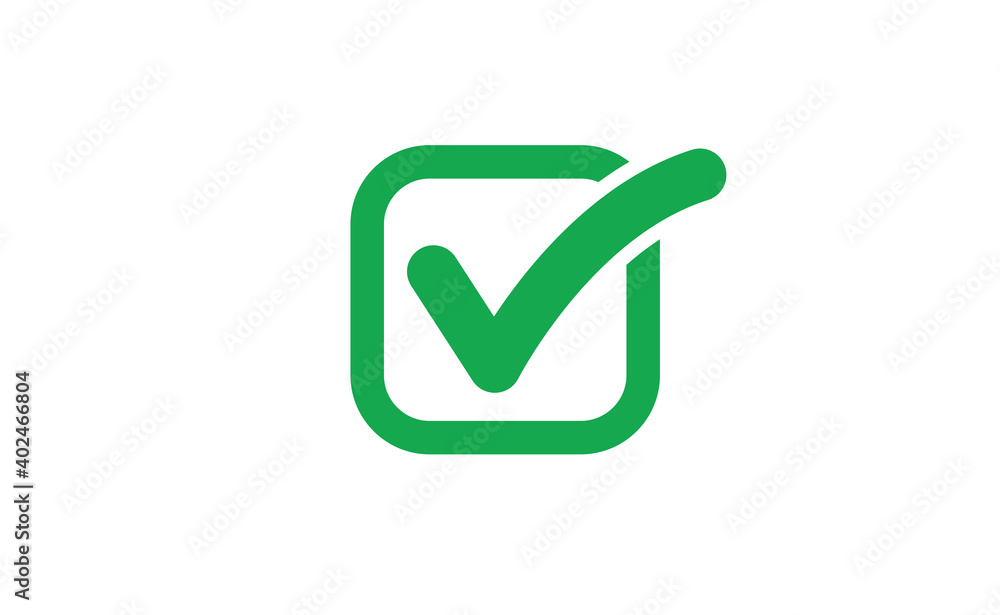 Checkmark tick green icon. Symbol of approval check mark. Checkmark tick green icon. Symbol of approval check mark.