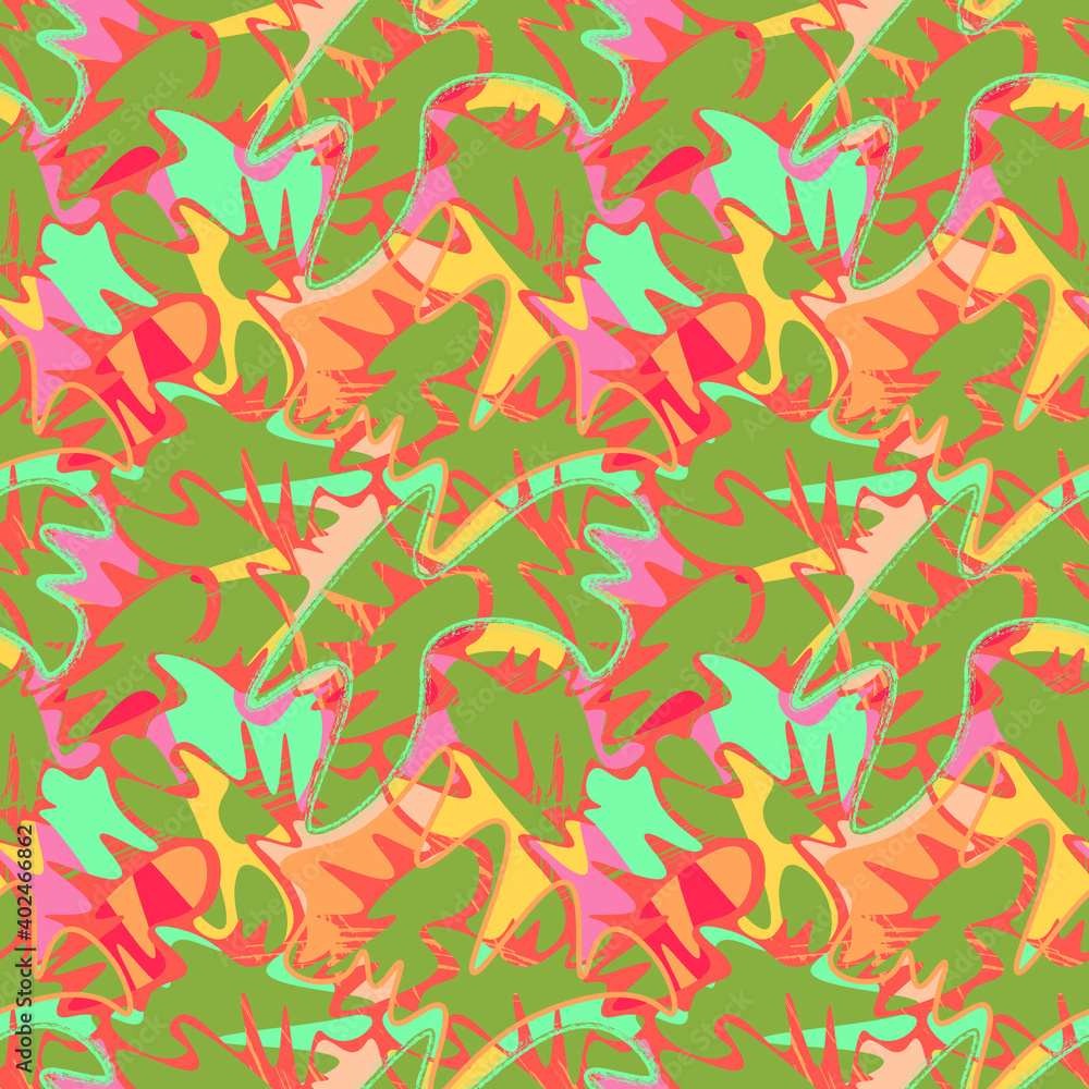 Seamless backdrop with abstract hand drawn shapes and grunge spots pattern Seamless backdrop with abstract hand drawn shapes and grunge spots pattern