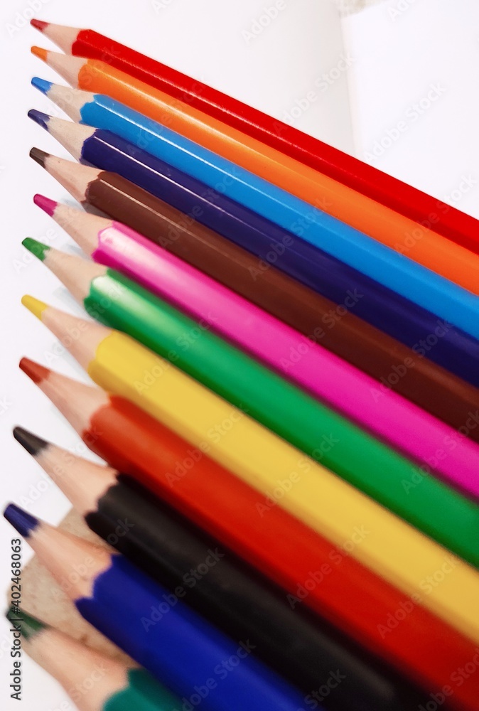 Fototapeta premium Muliple colored pencils