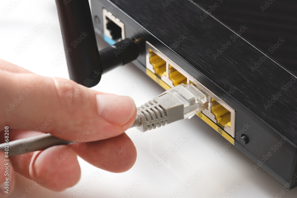 Router Wi-Fi close up. Fast internet modem device. Router Wi-Fi close up. Fast internet modem device.