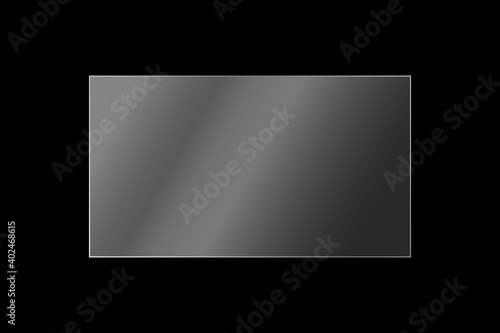 Transparent glass reflect effect. Plastic sheet. Realistic window, laptop or TV screen glare or reflection vector illustration.