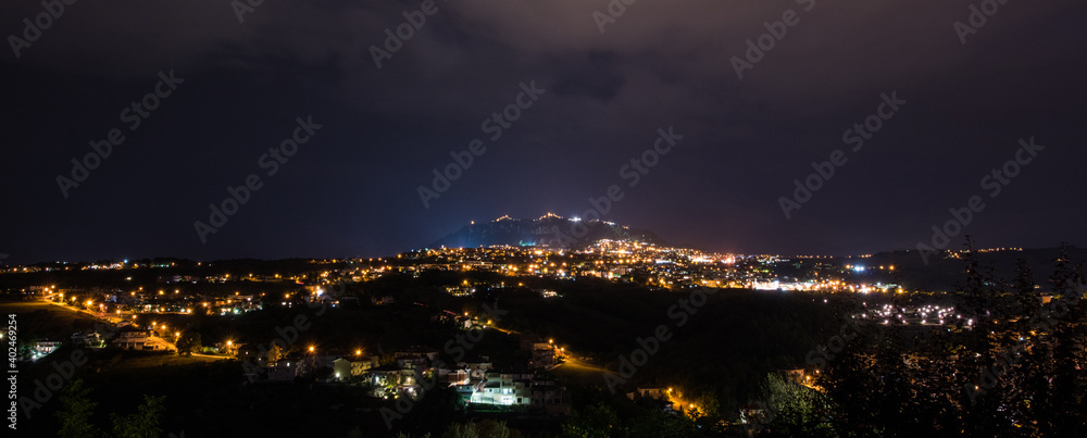 San Marino skyline by night