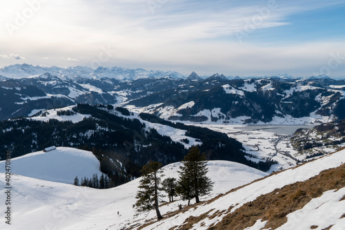 Aussicht vom Gipfel der Schneeschuhtour © Madeleine