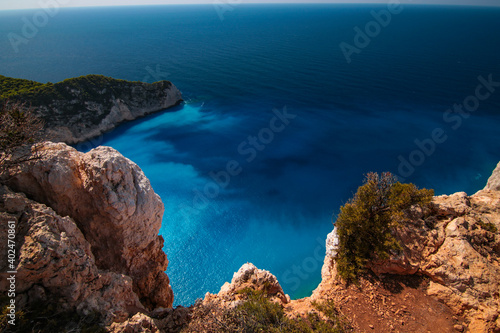 The Navagio Beach in Zakynthos Island, Greece