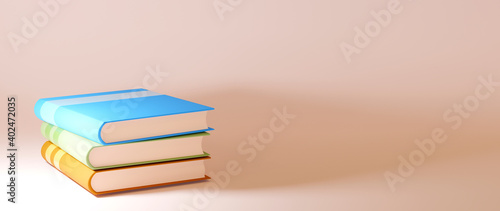 Education. 3d render of book.
